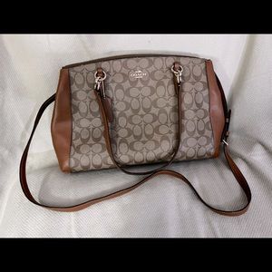 Coach Canvas & Leather Christie Carryall Handbag